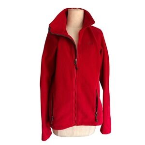 NIKE ACG Women's Fleece Jacket Full Zip Size M Red Polartec Thermal Pro Y2K